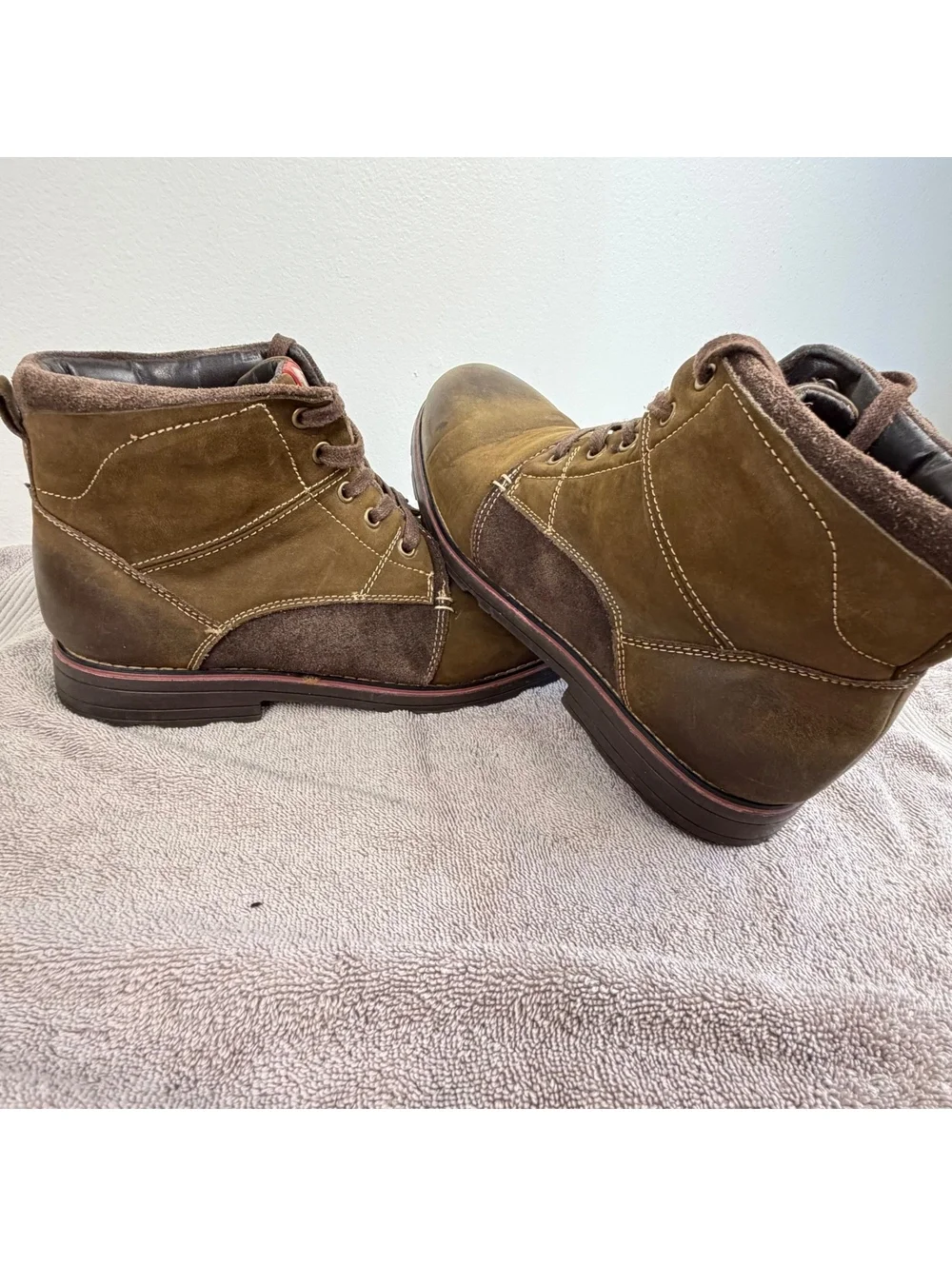 Projek Raw PR 1908 Men’s Size 10 Tan Faux Fur Lined Ankle Boots